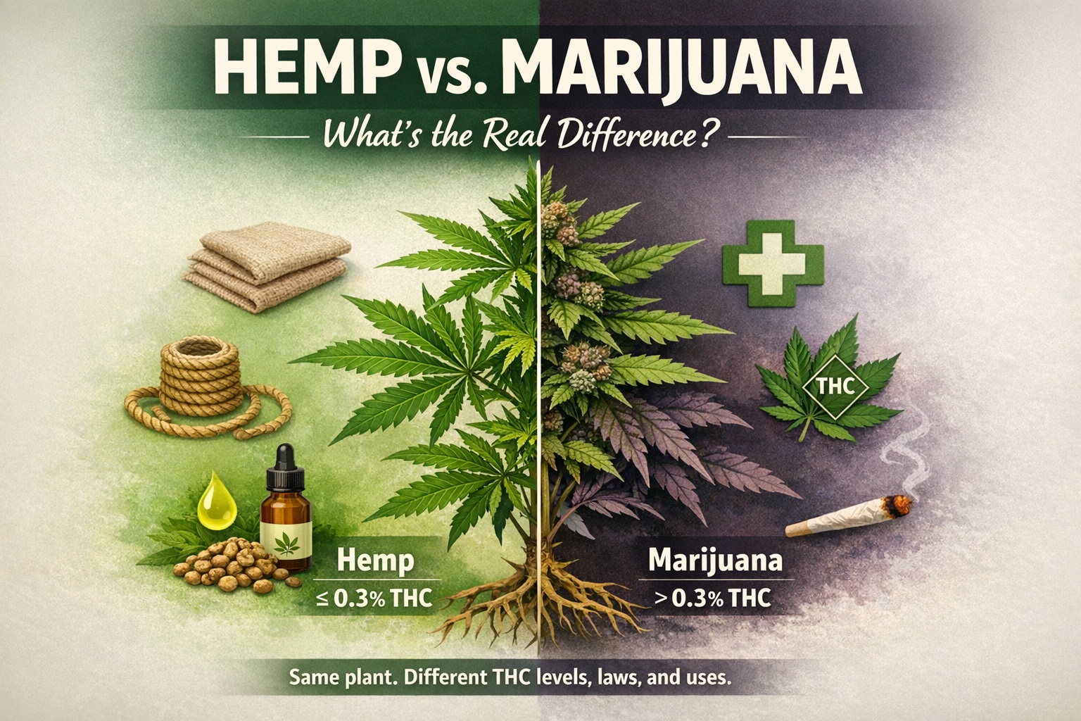 The Complete Guide to Hemp vs. Marijuana: What’s the Real Difference?