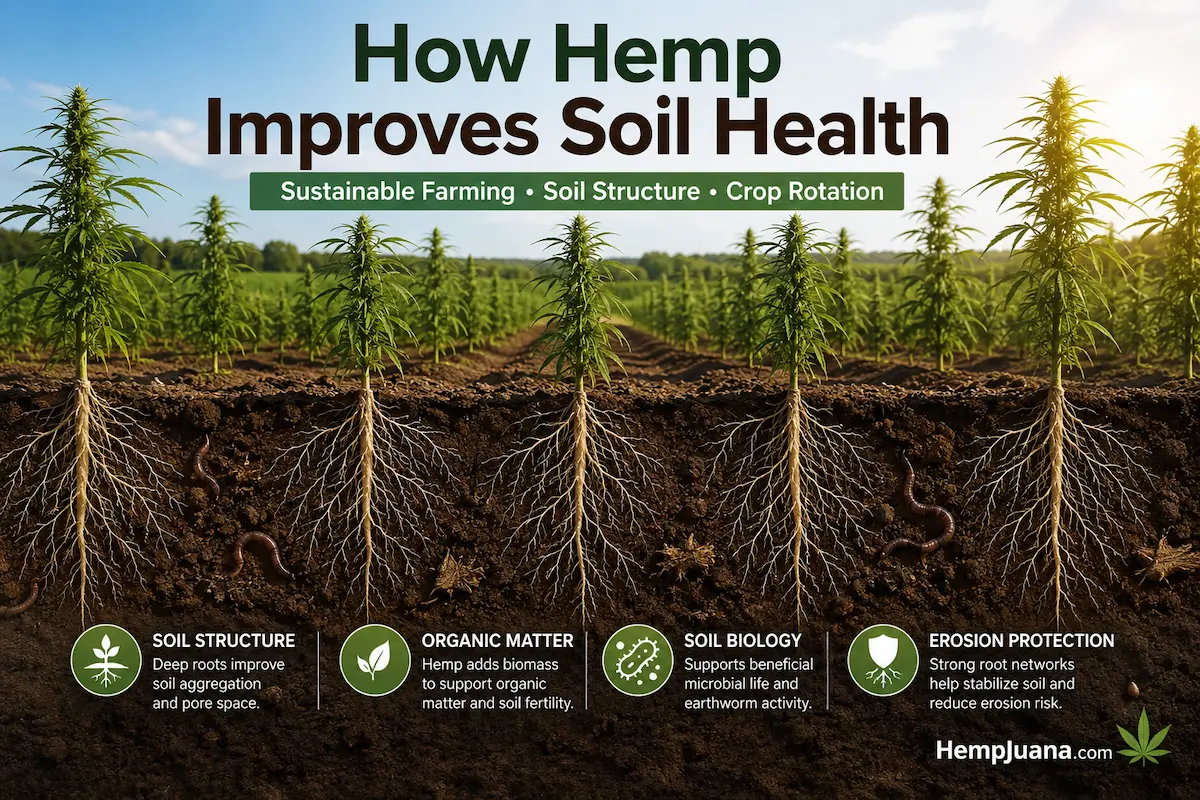 Industrial hemp soil health benefits in sustainable farming systems